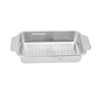 Tissting Colador Extensible para Fregadero, Estructura Ajustable de Acero Inoxidable 304, Cesto de Drenaje Multiusos para Lavar Verduras Frutas, Organizador de Utensilios de Cocina (Tamaño grande