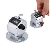 Tissting Contador Manual, Contador Mecánico de Metal de 4 Dígitos con Base Estable Rango 0-9999 para Almacén Escuela Conteo Inventario