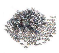 Tissting Cristales con Forma de Ojo de Caballo, 500 Piezas de Cuentas de Diamantes de Acrílico Planas para Manualidades, Decoración de Ropa y Teléfonos, Blanco