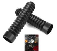 Tissting Cubierta de Horquilla para Moto, Protector de Goma Universal Negro para Horquilla Delantera 205x52x37 mm, Fuelle Protector Decorativo para Guardabarros de Motocicleta