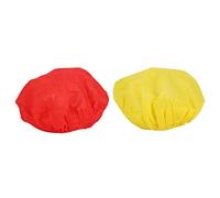 Tissting Cubiertas para Micrófono Desechables de Tela No Tejida, 100 Unidades Funda Protectora Micrófono Elástica Accesorio para KTV Escenario Entrevistas Estudio Grabación Escuela (Roja y amarilla)