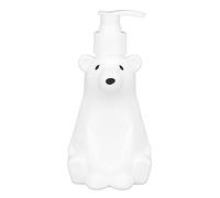 Tissting Dispensador de Jabón en Forma de Oso Blanco de 300 ml con Bomba | Botella Recargable para Champú, Loción y Desinfectante de Baño y Cocina