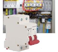 Tissting Disyuntor Fotovoltaico DC, Interruptor de Seguridad 2P 1000V con Montaje en Rail DIN 35mm para Sistemas de Energía Solar y Barcos, Protección Eléctrica 50A, PA66