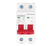 Tissting Disyuntor Solar, Disyuntor DC 2P 1000V, DZ47-63Z-2P, PA66, Interruptor de Circuito Fotovoltaico MCB for Sistemas de Energía Solar Fotovoltaica y Sistemas de DC