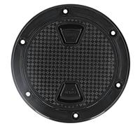 Tissting Escotilla Inspección Barco 10cm Redonda, Placa Cubierta ABS Accesorio Marino Resistente UV Antideslizante para Instalación Vertical u Horizontal