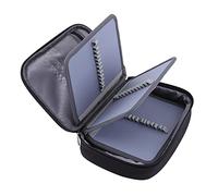 Tissting Estuche para Lápices de 72 Ranuras, Organizador de Lápices de Colores Plegable Multifunción, Bolsa de Bolígrafo con Cremallera de Gran Capacidad para Viajes de Oficina y Escuela(Negro)