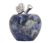 Tissting Figura de Manzana, 30 x 25 mm, Cristales de Manzana, Adorno de Manzanas, Frutas coleccionables, Adorno artístico de Manzanas, decoración para decoración de Mesa del hogar (Azul)