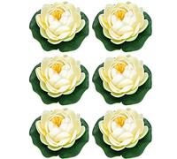 Tissting Flores Artificiales Flotantes para Piscina, 6 Piezas De Flor De Loto Artificial, Piscina De Flores Artificiales, Pequeña Flor De Loto, Mini Flores De Plástico, Simulación Multicolor