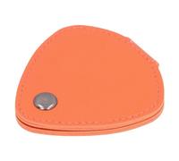 Tissting Funda De Almacenamiento para Púas De Guitarra 6 Ranuras - Bolsa De Cuero PU con Hebilla Metálica para Músicos Y Estudiantes (Naranja)