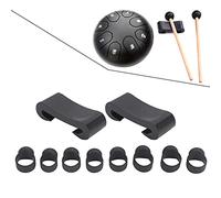 Tissting Funda Deditos Silicona, Mangas Protectores Reducción Ruido para Baquetas Tambor de Lengua Metálico, 10 Piezas Accesorios Instrumentos Percusión para Músicos Principiantes Expertos