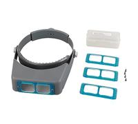 Tissting Gafa Lupa con 4 Lentes de Vidrio Óptico, Diadema Ajustable y Giratorio, Potencia de Aumento de 1.5X a 3.5X para Reparación de Joyería y Relojería