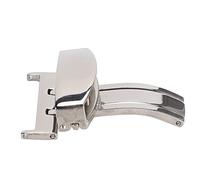 Tissting Hebilla de Cierre Desplegable de Acero Inoxidable, Hebilla de Reloj de Un So-lo Pliegue de 22 mm, Accesorio de Repuesto para Correas de Reloj para Hombres Y Mujeres, Plateado
