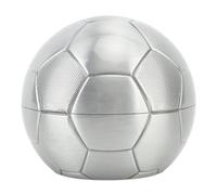 Tissting Hucha Monedas Fútbol Metalica 9.8x9cm/3.9x3.5in Capacidad Grande - Banco Dinero Infantil Decorativo para Habitación Niños Niñas Regalo Ahorro