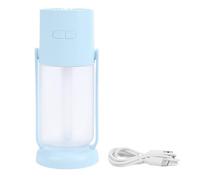 Tissting Humidificador Mini con Luz 260ml USB - Humidificador Portátil Silencioso para Auto Hogar Oficina Escritorio Ambiente Relajante (Azul)