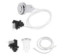 Tissting Interruptor de Botón de Aire, Piscina de Spa en Casa de 250V, Encendido y Apagado, Bañera de Masaje Multiusos, Encendido y Apagado, Botón Pulsador de Acero Inoxidable para Piscinas y Spas