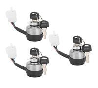 Tissting Interruptor de Encendido de Llave Interruptor de Control de Encendido de generador de Gasolina Universal 4 Cables con 2 Llaves Interruptor de Arranque del Motor para Granjas, Jardines