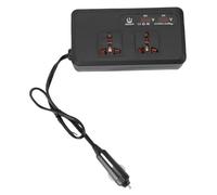 Tissting Inversor De Coche 12V A 220V AC 200W con Enchufe De Mechero Y Pantalla De Voltaje - Convertidor De Corriente con Carga Rápida PD QC 24W para Viajes Y Emergencias