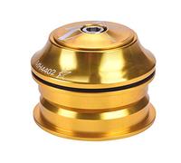 Tissting Juego de Dirección para Bicicleta, Aleación de Aluminio 44mm Recambio para Bicicleta de Montaña y Carretera (Oro)