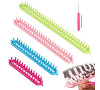 Tissting Juego de Telar de Tejer de 6 Piezas, 10-22 Pulgadas con Aguja de Gancho - Herramientas de Tejido para Bufandas, Suéteres y Mantas, Ideal para Principiantes y Adultos