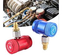 Tissting Kit de Herramientas HVAC, Adaptadores Profesionales de Puerto de Servicio para Aire Acondicionado con Acopladores Rápidos y Compatibilidad R1234yf para Técnicos de Mantenimiento y Reparación