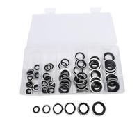 Tissting Kit de Juntas de Arandela de Compresor AC 85 Piezas 6 Tamaños - Juntas de Sellado de Compresor de Aire Acondicionado para Coche, Reparación de Juntas de Puerto ID 8mm-17.5