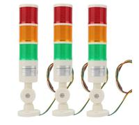 Tissting Luces de Pila de Torre de Señal, Luces de Advertencia Industrial LED de 3 Colores y 24V DC, Plegable de 3 Capas con Alta Eficiencia para Taller, Sitio de Construcción y Fábrica