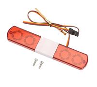 Tissting Luz policía LED para coches RC, 4 modos de destello intermitente, diseño simulado, material plástico y LED, funciona con receptor, compatible con modelos 1/8 y 1/10 (Red)