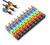 Tissting Marcadores de Cable, Juego de Tubos Numerados de Plástico Resistente para Identificación y Organización de Cables en Talleres y Oficinas 2.5mm