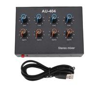 Tissting Mezclador Estéreo 4 Canales Aleación de Aluminio 20HZ-20KHZ - Mezclador de Sonido para Clubes y Bares con Diseño Avanzado y Opciones de Entrada/Salida Versátiles