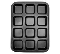 Tissting Mini Loaf Baking Pans, Sartenes para Brownies de Acero al Carbono Antiadherentes 12 Cavidad Molde para Muffins y Cupcakes, Perfecto para Hornear Panes y Postres, Idea de R (Molde para