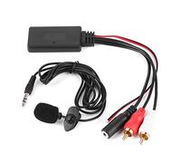 Tissting Módulo AUX Bluetooth, Adaptador de Audio Bluetooth, Adaptador de Cable de 12 V con micrófono Manos Libres, para Radio de Coche