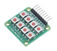 Tissting Módulo de Teclade Botón, 2x4 Mat-Rix 8 Push Keypad Board Componentes de Computadora de Rendimiento Estable para Microcomputadora de Un So-lo Chip