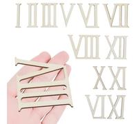 Tissting Números Romanos de Madera, Kit 12 Piezas para Manualidades Decoración del Hogar, Adornos para Relojes Proyectos DIY, Material Liso Resistente para Creatividad y Personalización