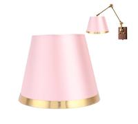 Tissting Pantalla Lámpara E27 Tela Estilo Europeo Rosado Decoración Hogar