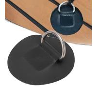 Tissting Parche de Anillo en D, Refuerzo de Acero Inoxidable y PVC Resistente para Kayak, Bote Inflable y Tabla de Surf, Diámetro 6.5 cm, Protección para Deportes Acuáticos