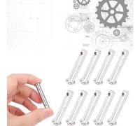 Tissting Pasadores de horquilla de un solo orificio, pasadores de posicionamiento de cabeza plana M8X40mm, acero inoxidable, pack de 10 unidades, para aplicaciones mecánicas y reparación