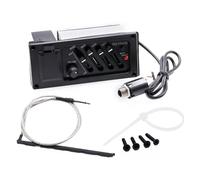 Tissting Pastilla De Guitarra Acústica Pastilla De Guitarra Ajustable con 4 Botones Deslizantes para Guitarra Acústica, Estuche Eléctrico para Guitarra Clásica Folk(Negro)