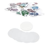 Tissting Película Protectora de Insignias, Láminas Transparentes de PVC Durable para Botones Redondos de 32MM, Pack de 100 Unidades para Colección Nevera y Proyectos Bricolaje