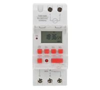 Tissting Programador Digital Temporizador 30A LCD 7 Días Programable - Control Automático Interruptor Temporizador Semanal para Hogar Industria con Pantalla y Función Countdown