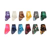 Tissting Púa para Guitarra de Celuloide, 12 Piezas Repuesto Accesorios para Tocar, Tamaño Estándar para Guitarra Eléctrica, Acústica, Bajo, Ukulele, Principiantes y