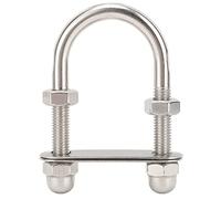 Tissting Redondo U-Perno M10 X 95 X 45 Mm Barco Marino Perno En U para Amarre de Ojo de Proa de Popa (tamaño de Rosca X Largo X Ancho Interior) Acero Inoxidable Pernos En U Marinos Pulidos con Espejo