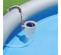 Tissting Skimmer de Superficie de Piscina, Limpiador Automático con Filtro Desmontable, Colector de Desechos para Piscinas Elevadas, Funcional y Duradero para Cualquier Temporada