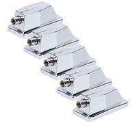 Tissting Snare Drum Lug Claw Hook Rectangular Chrome Plated Bass Replacement Parts, Accesorios de 5 Piezas para Batería Reemplazo de Garfios y Herrajes de Tambor para Mantenimiento