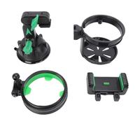 Tissting Soporte De Teléfono para Auto 2 en 1 con Ventosa - Rotación 360° para Teléfonos De 4-7.2 Pulgadas/10-18 Cm, Soporte Combinado para Vaso, para Camión, Furgoneta, Excavadora (Caña Corta -