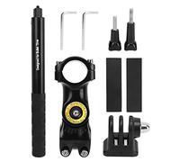 Tissting Soporte para Cámara de Bicicleta y Motocicleta, Montura en Tubo de Sujeción para Manillar, Compatible con Cámaras Digitales y Acción, Ajustable 29-32mm, Aleación de Alumin
