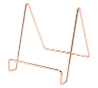 Tissting Soporte Platos Mesa Caballete Expositor 5,9X5,4X5,1 Pulgadas Soporte de Placa de Caballete de Hierro Soporte de Exhibición Soporte de Placa Decorativa para Marcos de Fotos, Libros(Rosa)