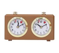 Tissting Temporizador y Reloj de Ajedrez Mecánico Analógico - Cuenta Regresiva Mecánica para Competiciones y Torneos, Diseño Vintage (Bronceado)