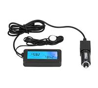 Tissting Termómetro Digital LED Para Coche - Medidor De Temperatura Interior/Exterior Con 2 Sensores, Pantalla Dual Y Retroiluminación, 12V DC (Azul, 5.5x3.5cm/2.2x1.4in)