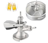 Tissting Tipo A Dispensador Grifo de Cerveza, G5/8 Dispensador Cerveza de Acoplador de Barril con válvula de Alivio de presión, grifos de Barril de Cerveza de Acero Inoxidable para Bares en el Hogar