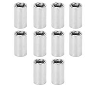 Tissting Tuerca de Varilla Larga M10 x 1.5 14mm OD 25mm Longitud Tuercas Largas Redondas 10 Piezas Manguitos Roscados Tuercas de ConexióN Hembra de Acero Inoxidable Juego para Reemplazo Mantenimiento